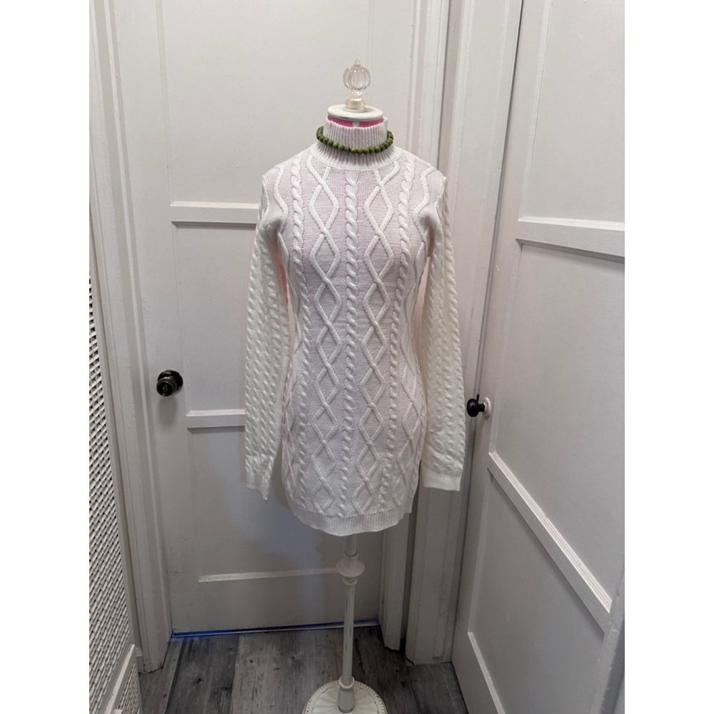 Women's Edikted Sweater Dress, Small, White